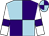 Light blue and purple (quartered), white sleeves, purple armlets