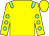 Yellow, light green epaulets, yellow sleeves, light green spots