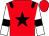 Red, black star, black epaulets, white sleeves, black armlets, red cap