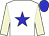 White, blue star, Beige sleeves, Blue cap