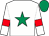 White, emerald green star, Red Armlets, emerald green cap