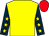 YELLOW, DARK BLUE sleeves, YELLOW stars, RED cap