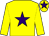 Yellow, purple star and star on cap