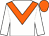 White body, orange chevron, white arms, orange cap