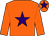 Orange, purple star and star on cap