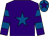 Purple, royal blue star, hooped sleeves, royal blue cap, purple star