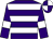 Purple, white hoops and armlets, quartered cap