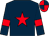 Dark blue, red star, red armlet, quartered cap