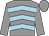 Grey & light blue chevrons, grey sleeves & cap