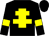 Black, yellow cross of lorraine and armlets