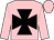 pink, black maltese cross