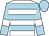 White body, light blue hoops,light blue sleeves, white armlets, light blue cap