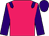 Rose body, purple epaulettes, purple arms, purple cap