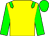 Yellow body, green epaulettes, green arms, green cap