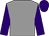 Grey, purple sleeves & cap