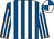 Royal blue & white stripes, quartered cap