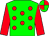 Green, Red spots and sleeves, Quartered cap