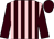 brown, pink stripes, brown sleeves and cap