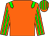 orange, green epaulettes, striped sleeves and cap