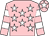 Pink, white stars, hooped sleeves and star on cap