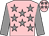 Pink, Grey stars, sleeves and stars on cap