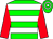 Green and white hoops, red sleeves