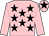 Pink, black stars, pink sleeves, black star on cap