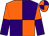 Orange and purple (quartered), halved sleeves
