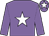 Mauve, white star and star on cap