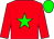 Red body, green star, red arms, green cap