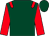 Dark green, red epaulets and sleeves