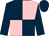 Dark blue and pink (quartered), dark blue sleeves and cap