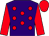 Purple, Red spots, sleeves and cap