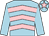 Light blue & pink chevrons, light blue sleeves, pink star on cap