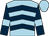 Light blue, dark blue chevrons, dark blue sleeves, light blue armlets, light blue cap