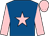 Royal blue, pink star, pink sleeves and cap