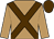 light brown, dark brown cross belts, dark brown cap