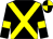 black, yellow cross belts, yellow armlets, quartered cap