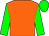 Orange, Green sleeves and cap