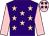 Purple, pink stars and sleeves, pink cap, purple stars