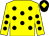 Yellow, black spots, black cap, yellow diamond