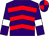 Purple, red chevrons, purple sleeves, white armlets, purple and red quartered cap