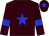 brown, blue star, blue armlets, brown cap with blue star