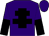 Purple, black cross of lorraine, purple and black halved sleeves, purple cap