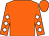 Orange, white diamonds on sleeves, orange cap