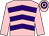 Pink & purple chevrons, pink sleeves, hooped cap