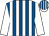 Royal blue & white stripes, white sleeves, striped cap