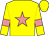 Yellow, shocking pink star and armbands, yellow cap