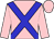 Pink, blue cross sashes
