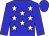 Blue, White stars, Blue sleeves and cap